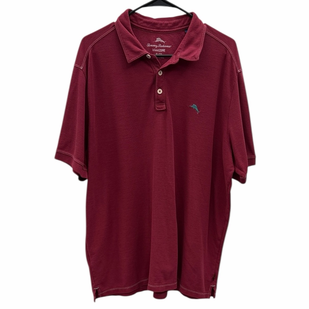 Tommy Bahama Mens Burgundy Polo Shirt XL